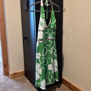 Vintage SL Fashions halter midi dress.